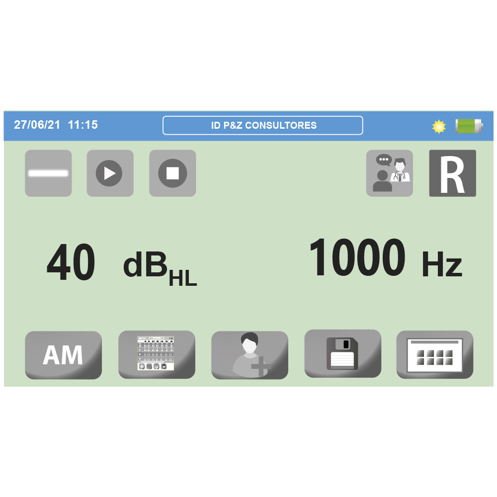 audiómetro sibelmed pantalla